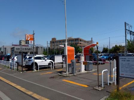 恵庭駅西口駐車場の写真