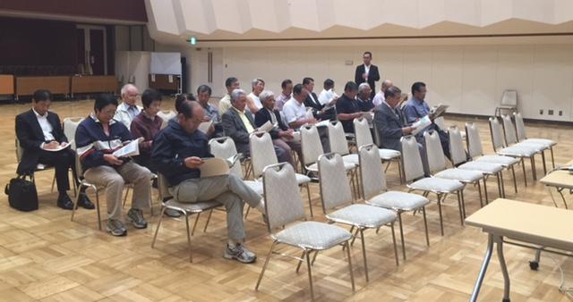 島松地区（島松公民館 集会室）での説明会の様子