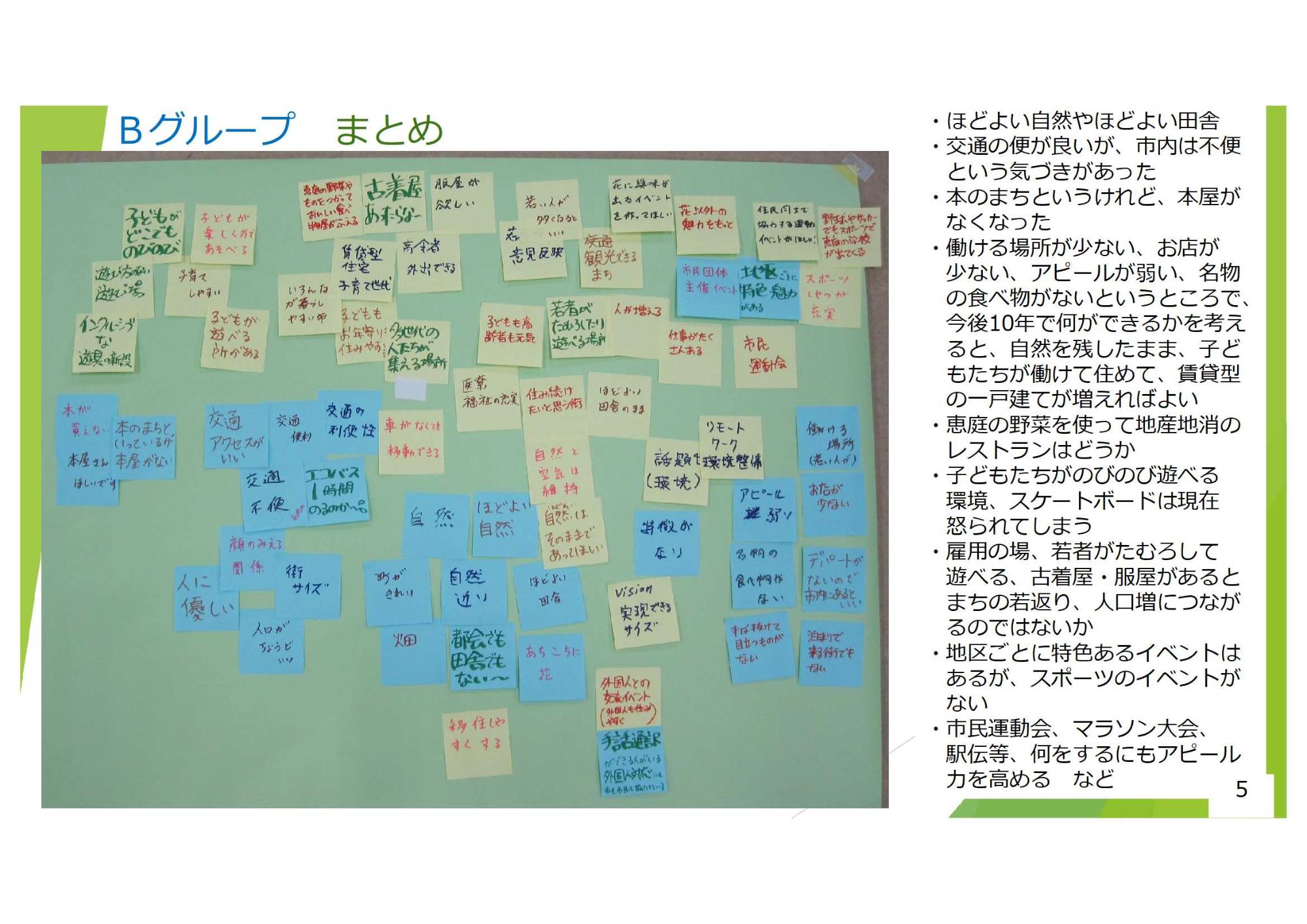 第1回市民まちづくりワークショップのまとめ5