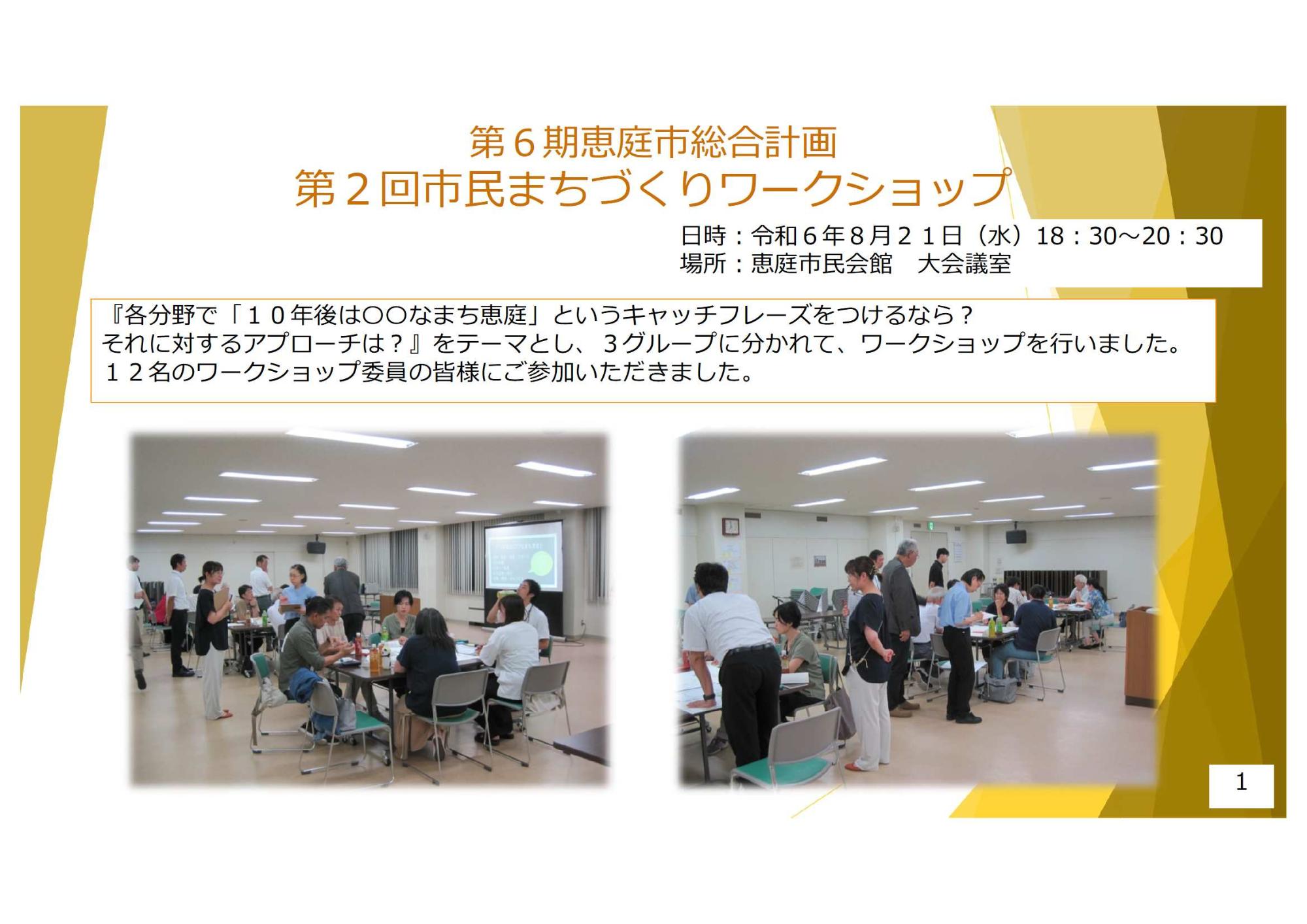 第2回市民まちづくりワークショップのまとめ1