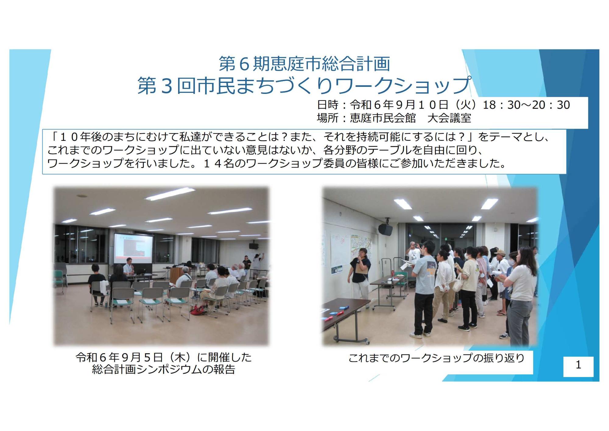 第3回市民まちづくりワークショップのまとめ1