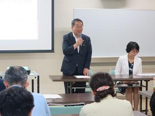 恵庭起業塾で挨拶をする原田市長の写真