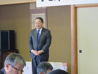 「北栄町内会設立総会」にて挨拶をしている原田市長の写真2