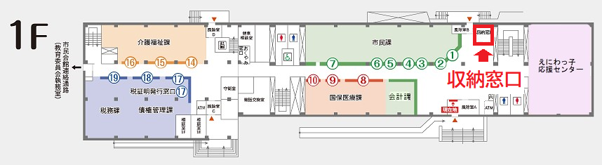 収納窓口案内図