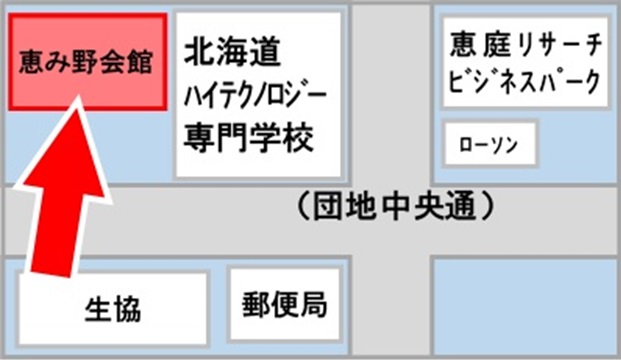 恵み野会館の地図