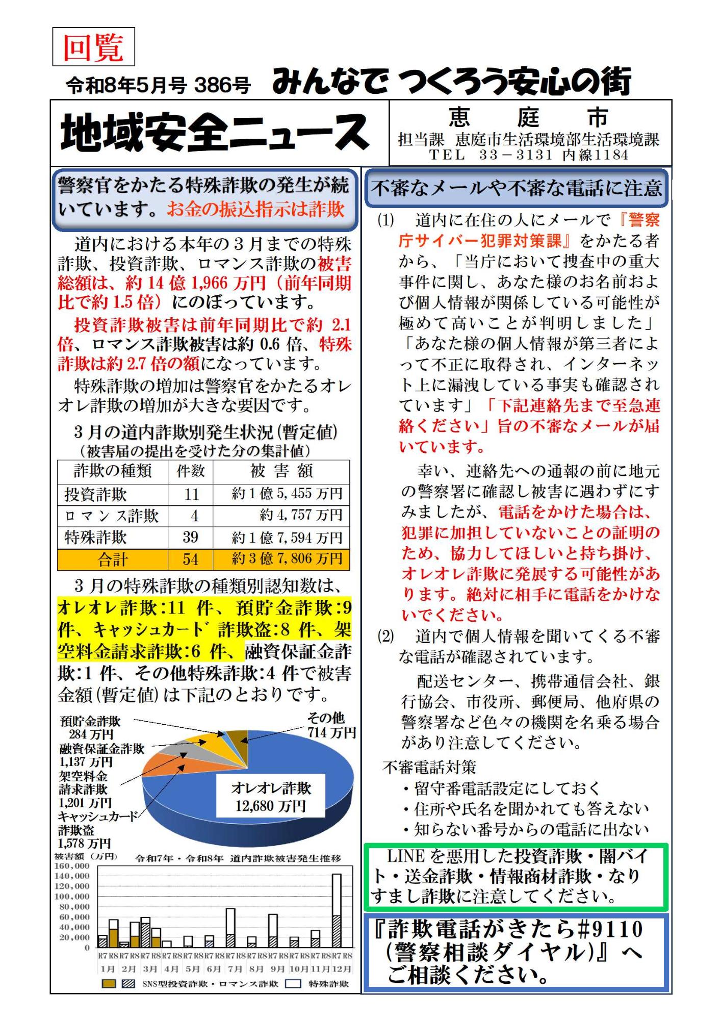 地域安全ニュース令和8年5月号（表）