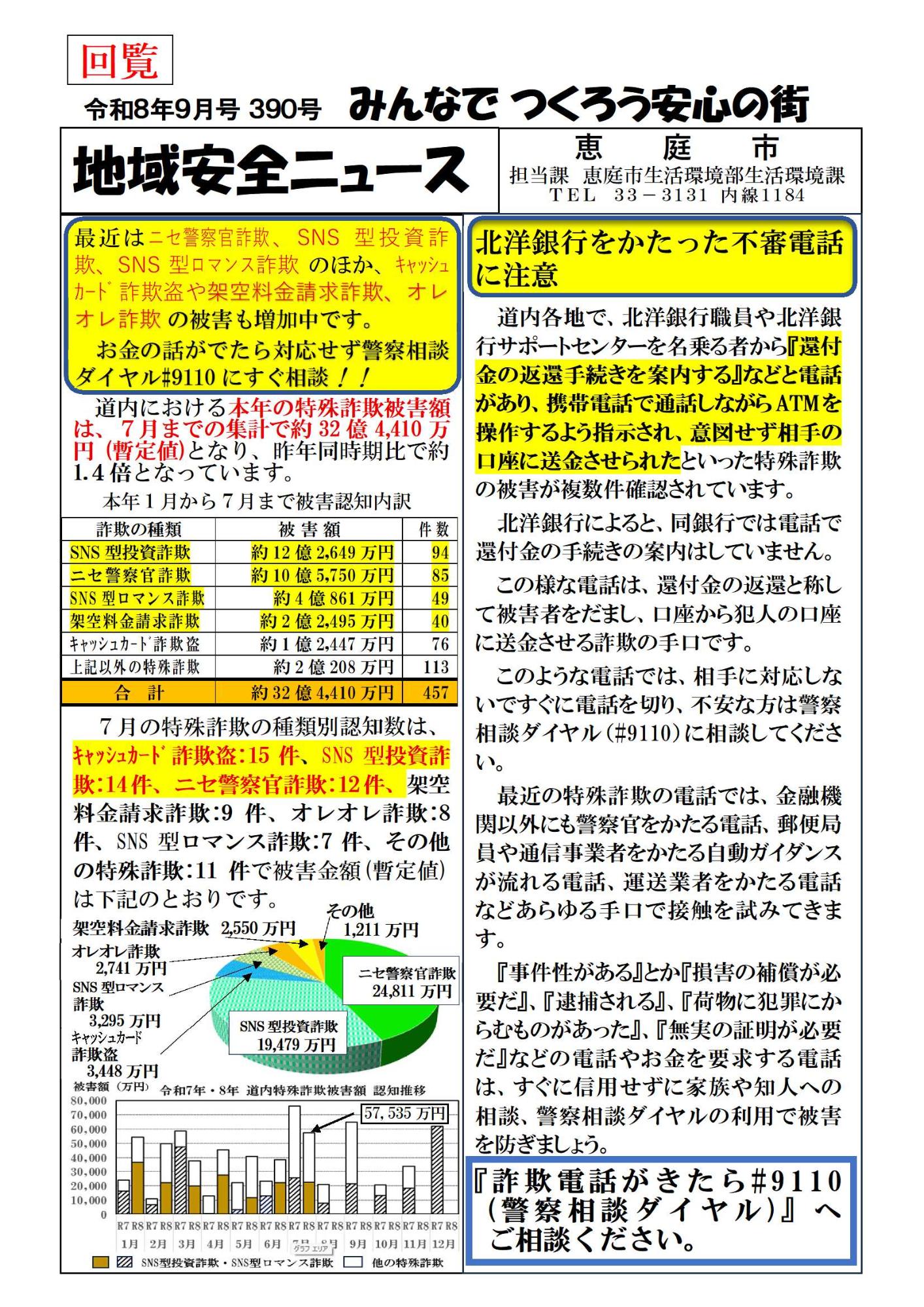 地域安全ニュース令和8年9月号（表）