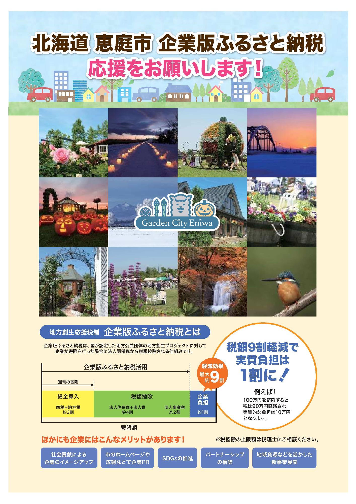 企業版ふるさと納税チラシ（表）