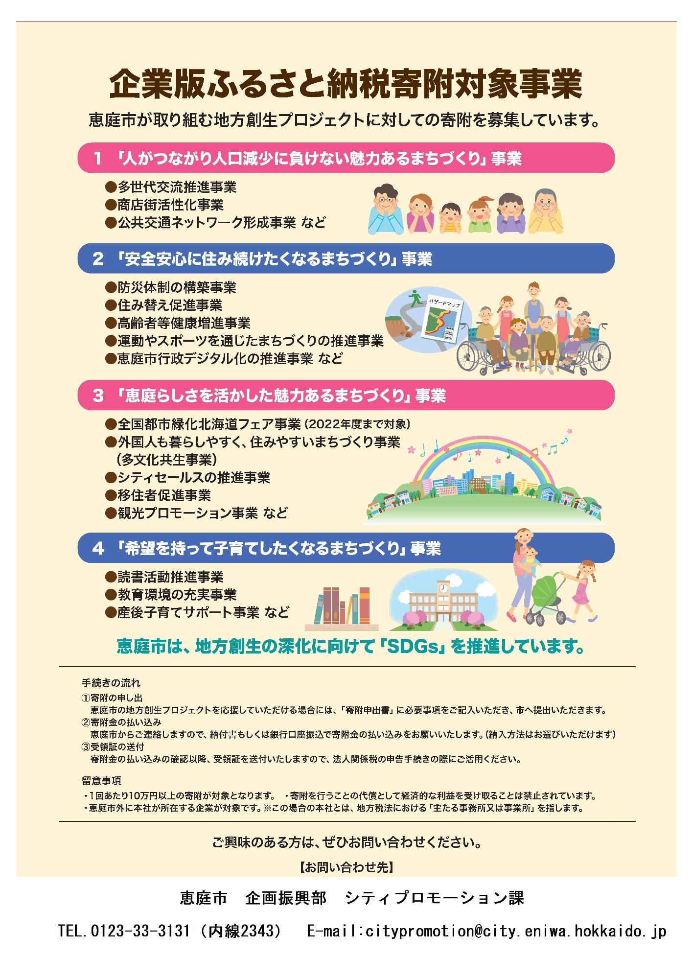 企業版ふるさと納税チラシ（裏）